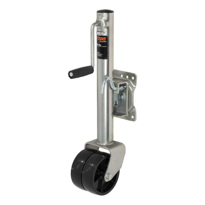 CURT Marine Boat Trailer Jack with 6-Inch Wheels, 1,500 lbs. Support Capacity, 10-3/8 Inches Vertical Travel Model 28155