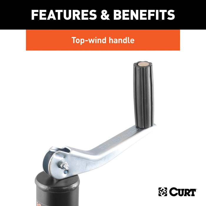 CURT A-Frame Trailer Jack, 3,000 lbs. Support Capacity, 14-3/4 Inches Vertical Travel Model 28202