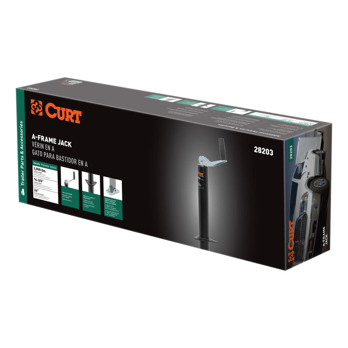 CURT A-Frame Trailer Jack, 2,000 lbs, 14-3/4 Inches Vertical Travel Model 28203