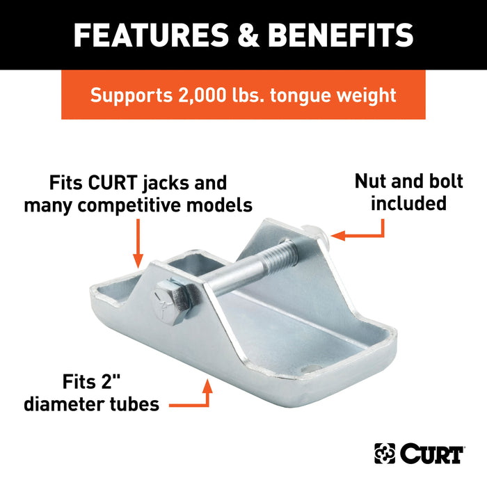 CURT Trailer Jack Foot, Fits 2-Inch Diameter Tube, Supports 2,000 lbs Model 28271