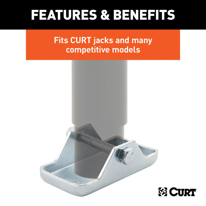 CURT Trailer Jack Foot, Fits 2-Inch Diameter Tube, Supports 2,000 lbs Model 28271