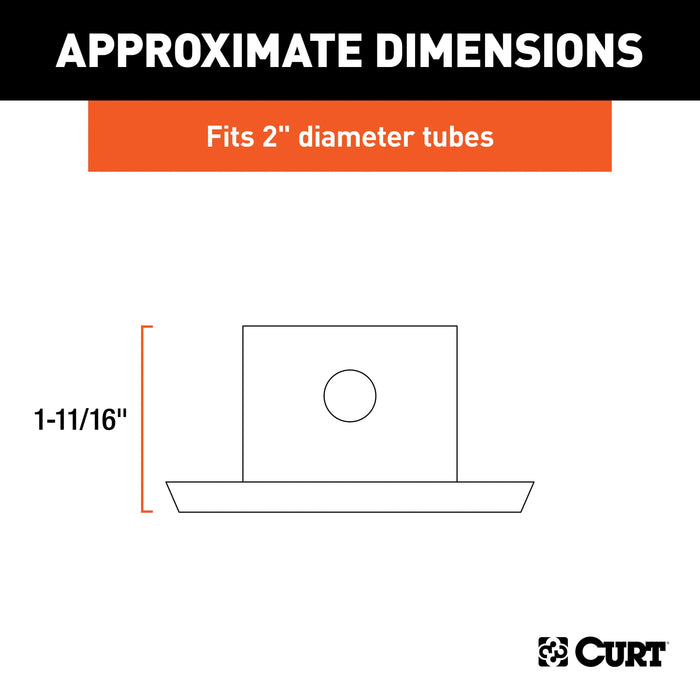 CURT Trailer Jack Foot, Fits 2-Inch Diameter Tube, Supports 2,000 lbs Model 28273