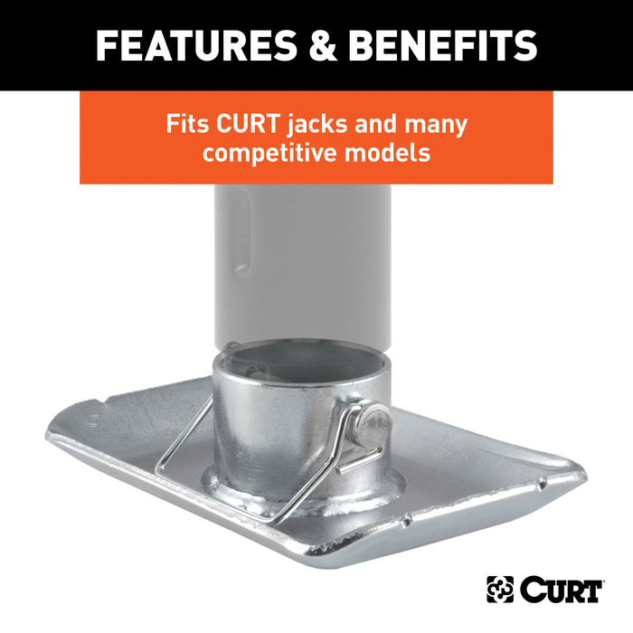 CURT Trailer Jack Foot, Fits 2-Inch Diameter Tube, Supports 2,000 lbs Model 28273