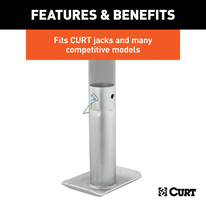 CURT Trailer Jack Foot, Fits 2-Inch Diameter Tube, Supports 2,000 lbs, 8-1/2-In Height Model 28274