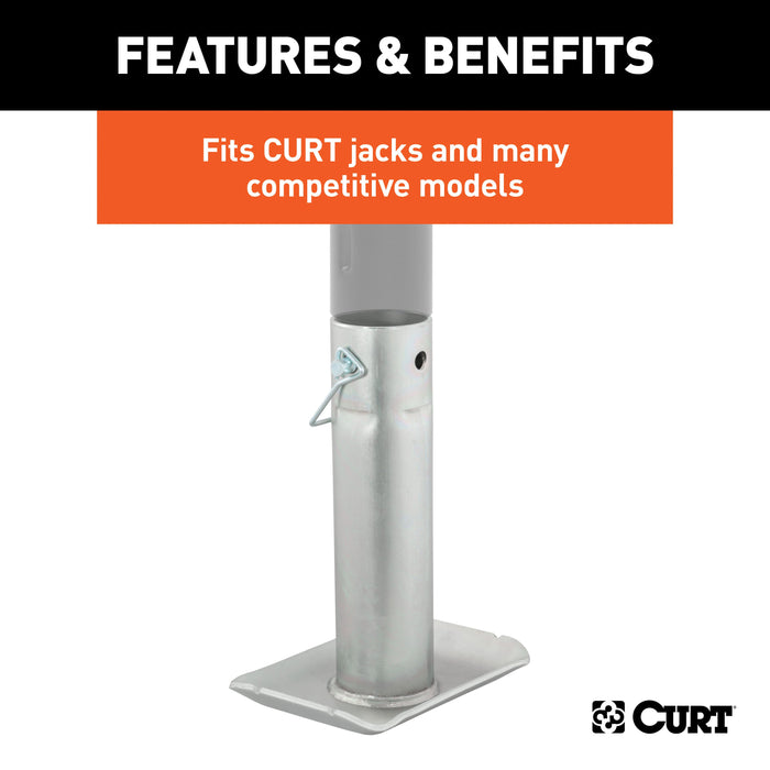 CURT Trailer Jack Foot, Fits 2-Inch Diameter Tube, Supports 2,000 lbs, 8-1/2-In Height Model 28275