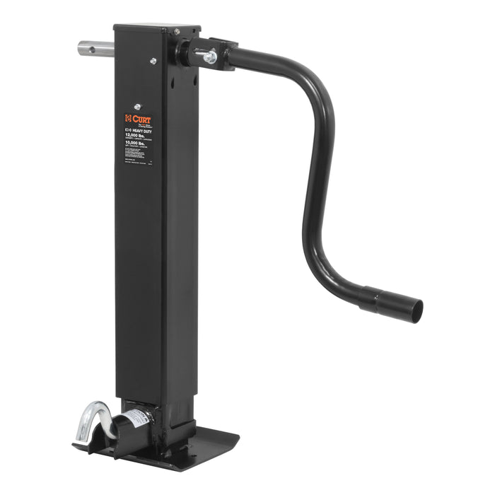 CURT Direct Weld On Heavy-Duty Trailer Jack, 12,000 lbs. 12-3/8 Inches Vertical Travel Model 28512