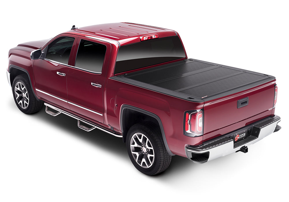 BAK BAKFlip FiberMax Hard Folding Truck Bed Cover - Rails Mounted Low Enough To Use Standard C Clamps - 2004-2012 Chevy Colorado/GMC Canyon 6' Bed Model 1126105