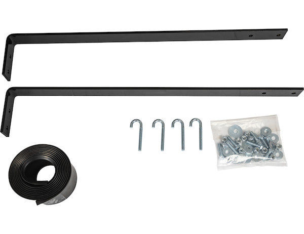 Buyers Products 16x13x72 Textured Matte Black Diamond Tread Aluminum Top Mount Truck Box with Flip-Up Door Model 1722351