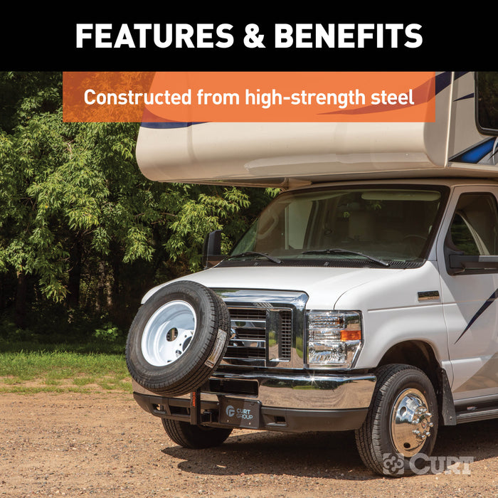 CURT 24-Inch High Trailer Hitch Spare Tire Mount for 2-inch Receiver Model 31006