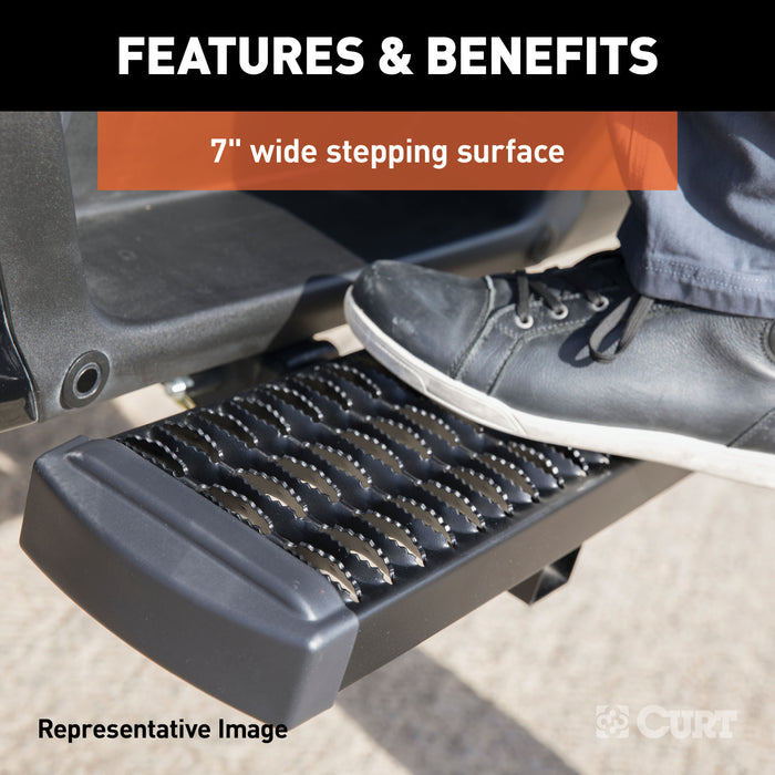CURT Grip Step 26-Inch Hitch Step for 2-Inch Receiver, 6-Inch Drop Model 32002