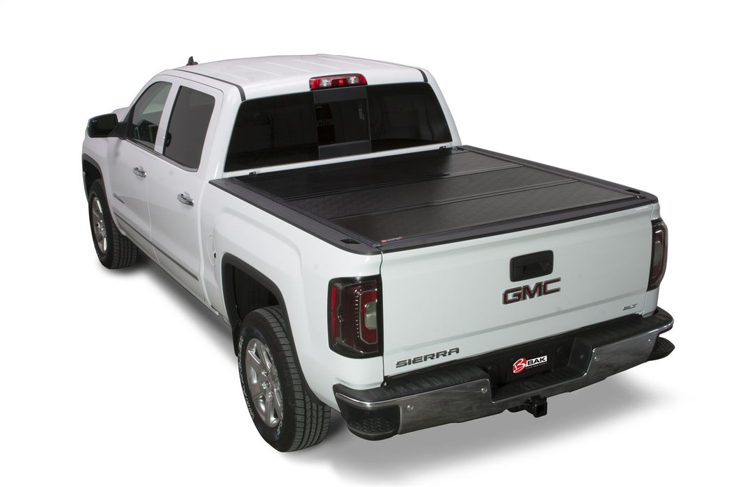 BAK BAKFlip G2 Hard Folding Truck Bed Cover - Rails Mounted Low Enough To Use Standard C Clamps - 1988-2013 Chevy/GMC C/K Pickup/Chevy Silverado/GMC Sierra/1988-2014 2500 HD/3500 HD 6' 6" Bed Model 226101