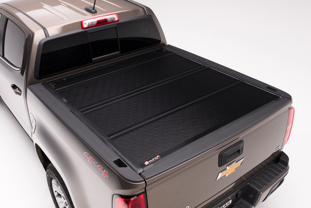 BAK BAKFlip F1 Hard Folding Truck Bed Cover - Rails Mounted Low Enough To Use Standard C Clamps - 2004-2012 Chevy Colorado/GMC Canyon 6' Bed Model 772105