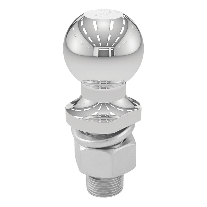 CURT Chrome Trailer Hitch Ball, 6,000 lbs, 2-Inch Diameter, 1 x 2-1/8-Inch Shank Model 40004