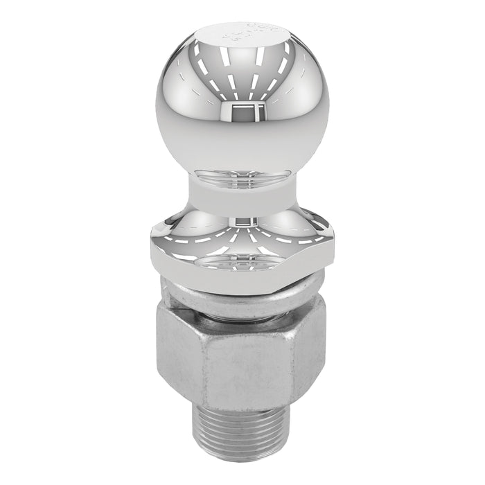CURT Chrome Trailer Hitch Ball, 10,000 lbs, 2-Inch Diameter, 1-1/4 x 2-5/8-Inch Shank Model 40069