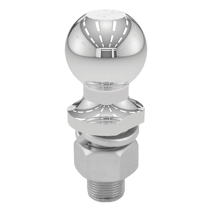 CURT 2-Inch Chrome Trailer Hitch Ball, 7,500 lbs, 1 x 2-1/8-Inch Shank, Packaged Model 40070
