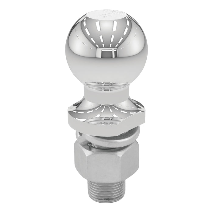 CURT 2-Inch Chrome Trailer Hitch Ball, 7,500 lbs, 1 x 2-1/8-Inch Shank, Packaged Model 40170