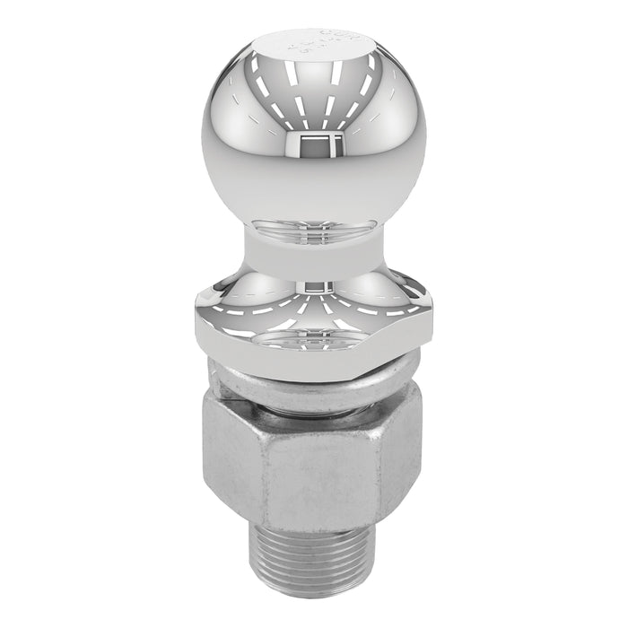 CURT 2-Inch Chrome Trailer Hitch Ball, 10,000 lbs, 1-1/4 x 2-5/8-Inch Shank Model 40190