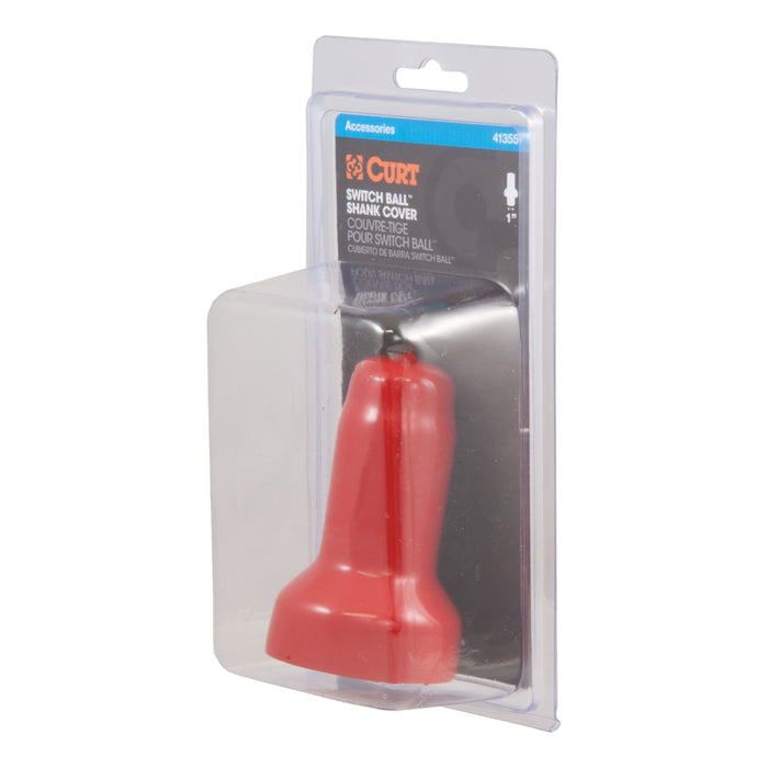 CURT Red Rubber Switch Ball Cover, Fits 1-Inch Neck, 3/4-In Threaded Shank Model 41353