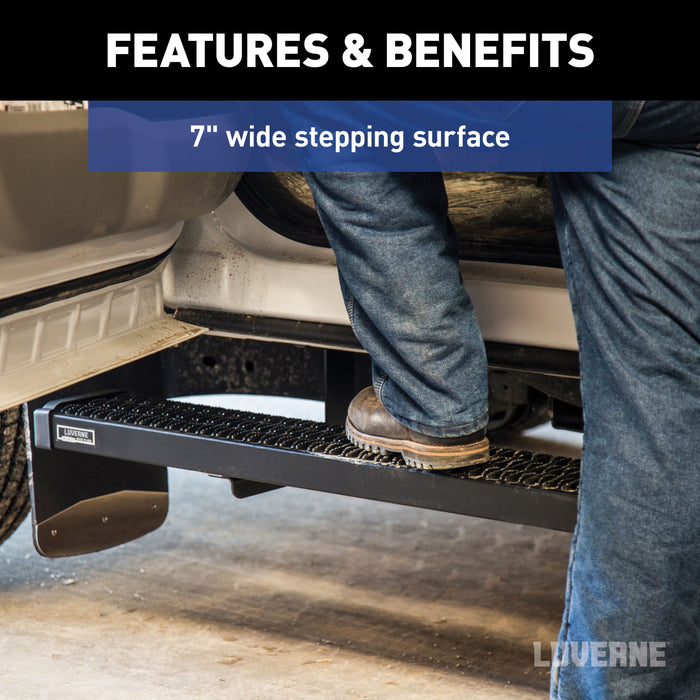 Luverne Grip Step 7" x 36" 100" Black Aluminum Running Boards Select Ram ProMaster Model 415100-401477