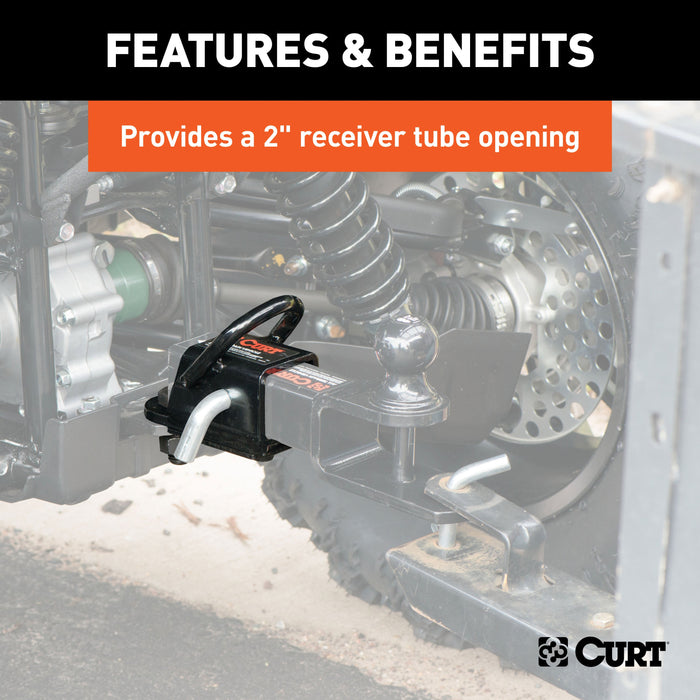 CURT Bolt-On 2-Inch ATV, UTV Trailer Hitch Receiver Adapter Model 45006