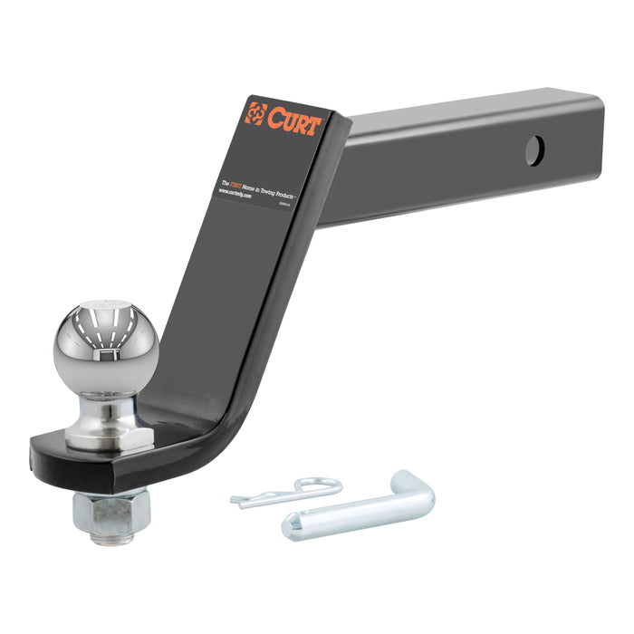 CURT Lifted Truck Trailer Hitch Mount with 2-5/16-Inch Ball & Pin, Fits 2-Inch Receiver, 7,500 lbs, 6-Inch Drop Model 45065