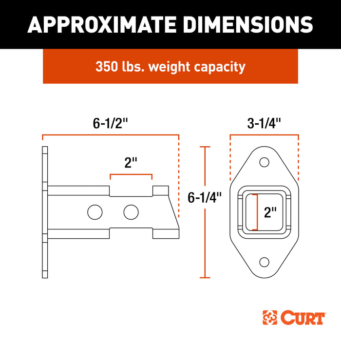 CURT Hitch Accessory Wall Mount, 2-Inch Receiver Model 45069