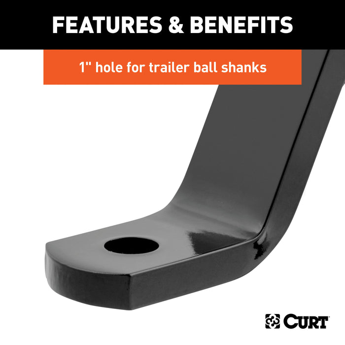 CURT 45112 Class 3 Trailer Hitch Ball Mount, Fits 2-Inch Receiver