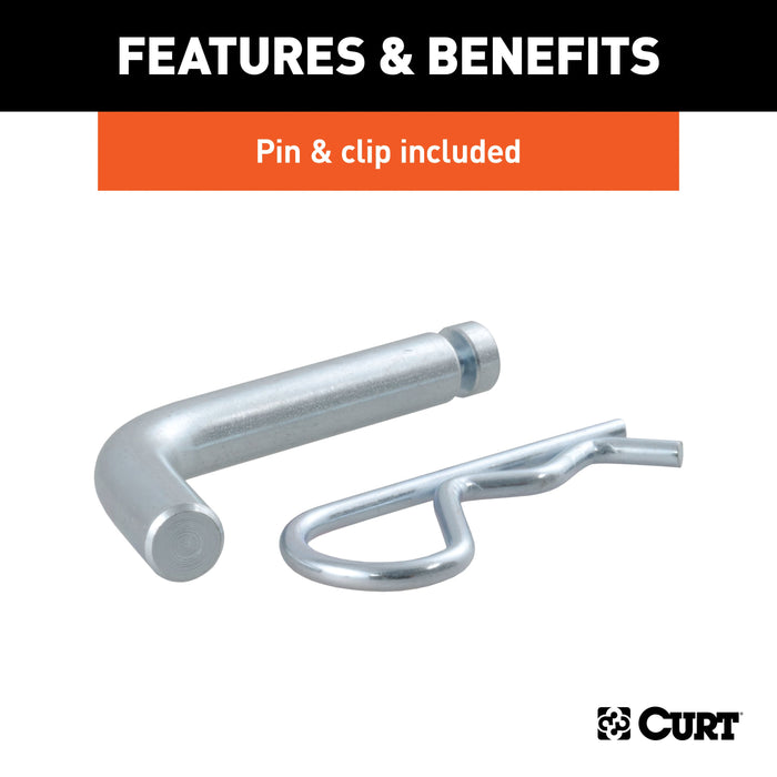 CURT Trailer Hitch Mount, 2-Inch Ball, Pin, Fits 1-1/4-In Receiver, 3,500 lbs, 3-1/4" Drop Model 45148