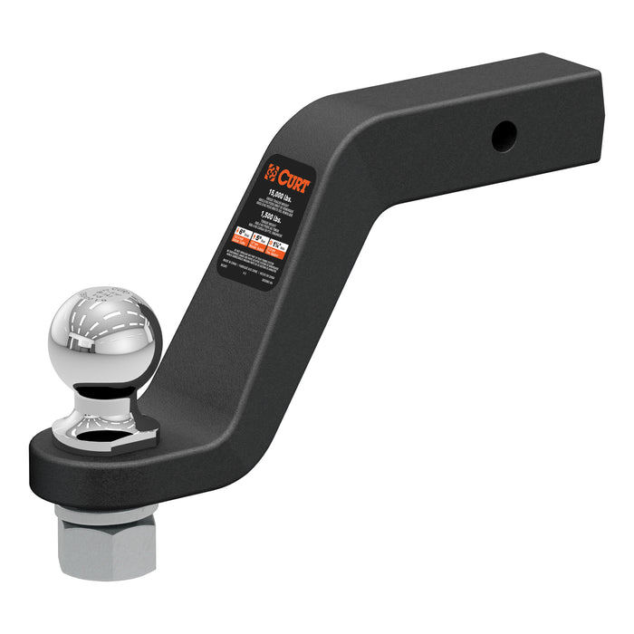 CURT Forged Trailer Hitch Mount with 2-5/16-Inch Ball, Fits 2-Inch Receiver, 15,000 lbs, 6-In Drop Model 45370