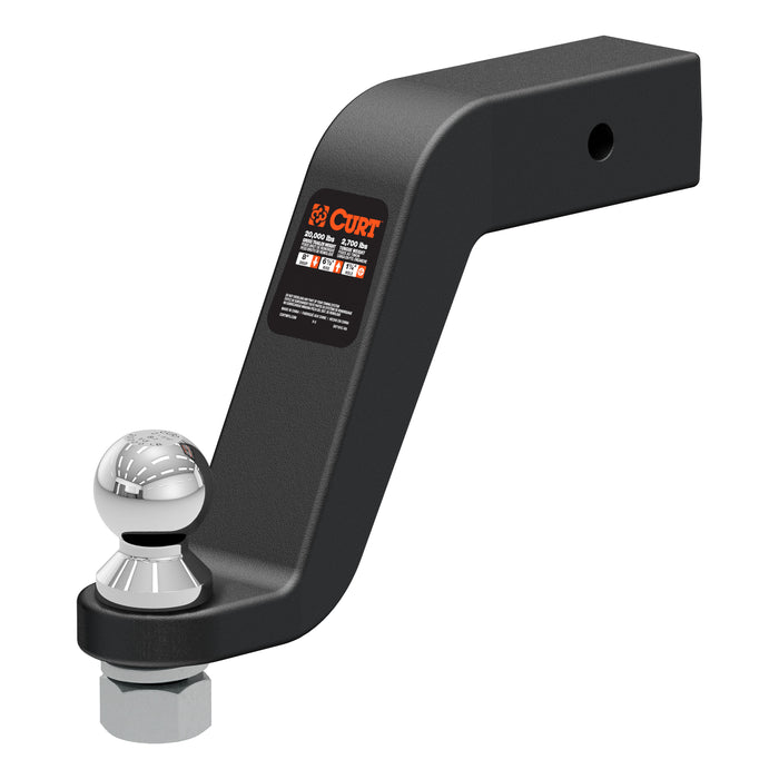 CURT Forged Trailer Hitch Mount with 2-5/16-Inch Ball, Fits 2-1/2-Inch Receiver, 20,000 lbs, 8-In Drop Model 45374
