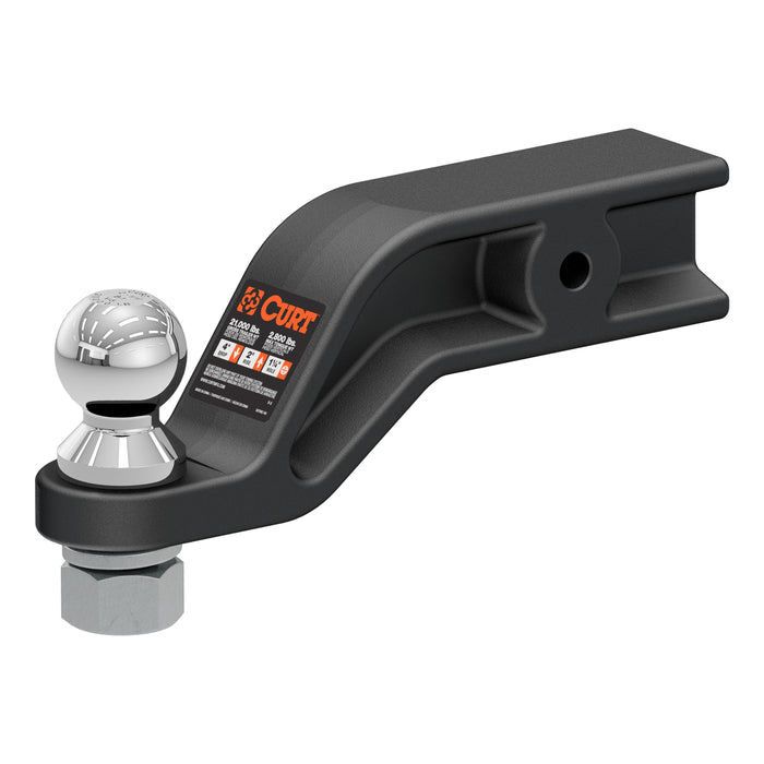 CURT Forged Trailer Hitch Mount with 2-5/16-Inch Ball, Fits 3-Inch Receiver, 20,000 lbs, 4-In Drop Model 45375