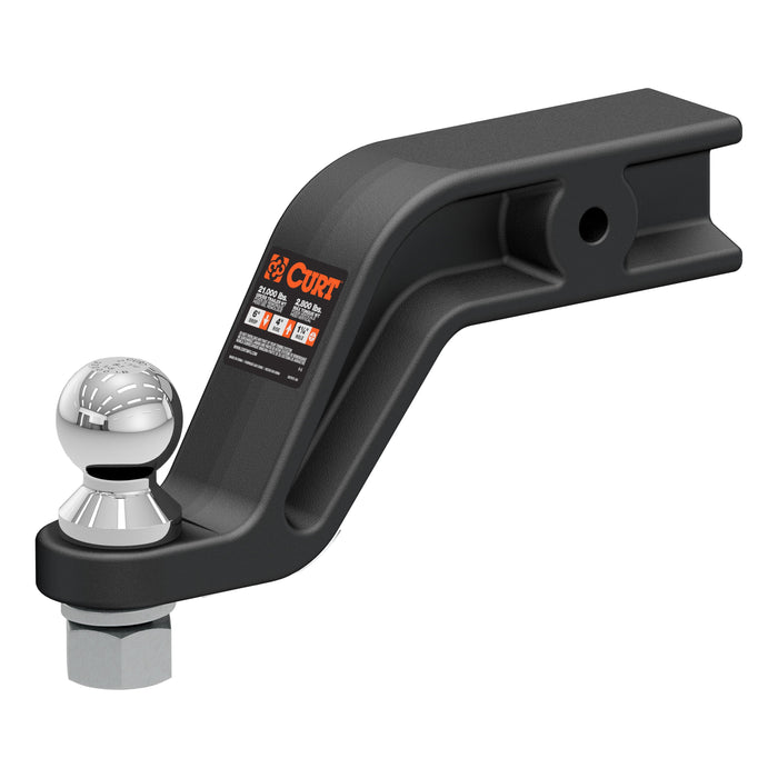 CURT Forged Trailer Hitch Mount with 2-5/16-Inch Ball, Fits 3-Inch Receiver, 20,000 lbs, 6-In Drop Model 45376
