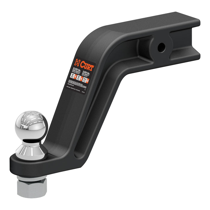 CURT Forged Trailer Hitch Mount with 2-5/16-Inch Ball, Fits 3-Inch Receiver, 20,000 lbs, 8-In Drop Model 45377