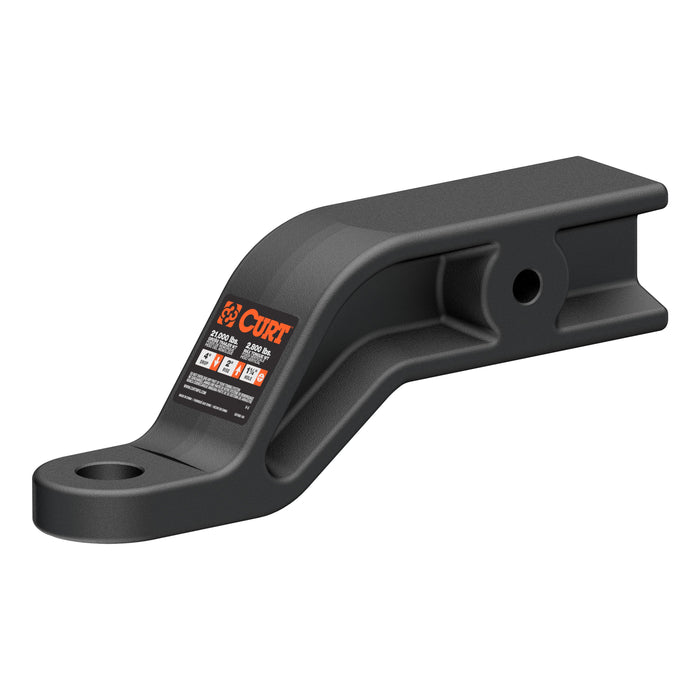 CURT Industrial Duty Forged Trailer Hitch Ball Mount, Fits 3-Inch Receiver, 21,000 lbs, 1-1/4-Inch Hole, 4-Inch Drop, 2-Inch Rise Model 45430