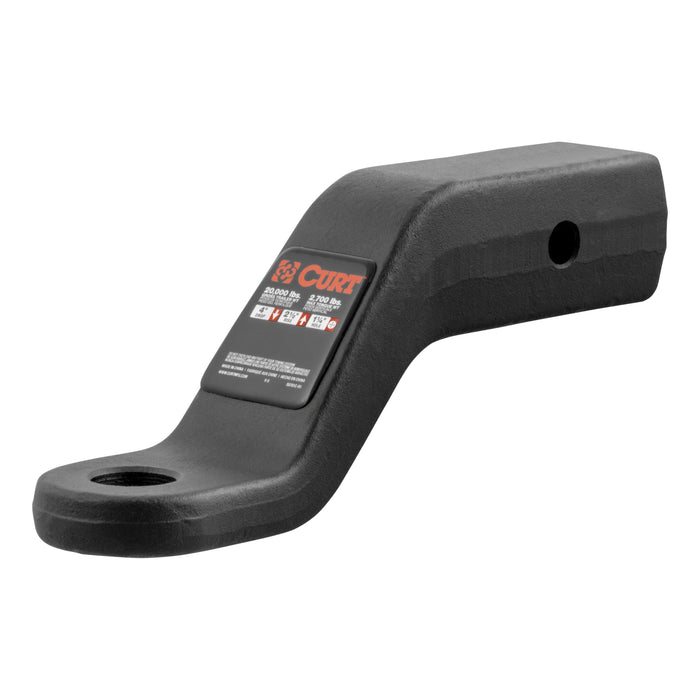 CURT Commercial Duty Forged Trailer Hitch Ball Mount, Fits 2-1/2-Inch Receiver, 20,000 lbs, 1-1/4-Inch Hole, 4-Inch Drop, 2-1/2-In Rise Model 45458