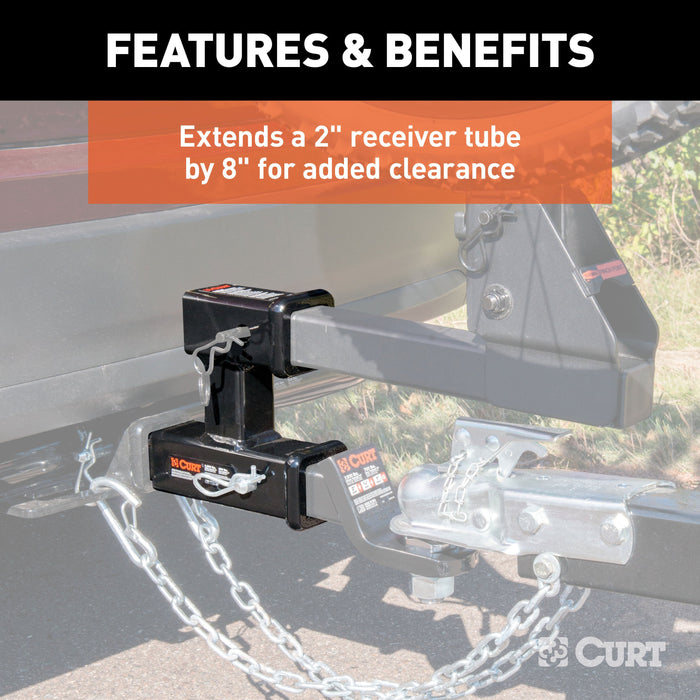 CURT Dual Receiver Trailer Hitch Ball Mount, 2-Inch, 3,500 lbs Model 45792