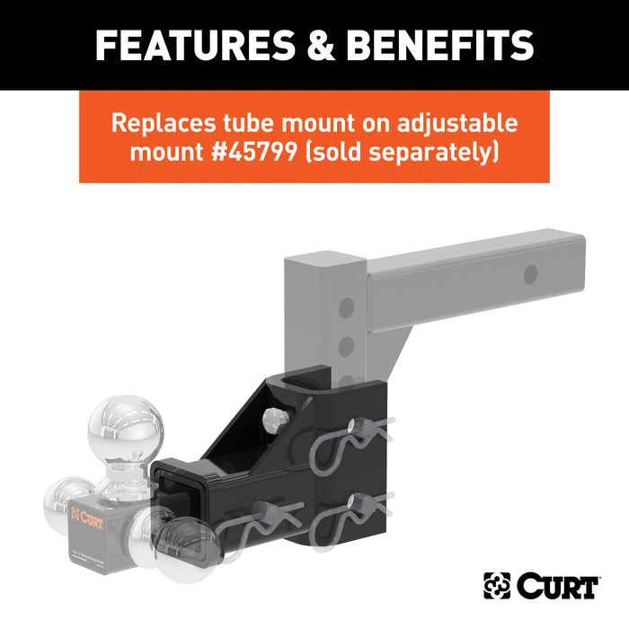 CURT Replacement Adjustable Trailer Hitch Ball Mount Tube Mount for CURT #45799 Model 45802