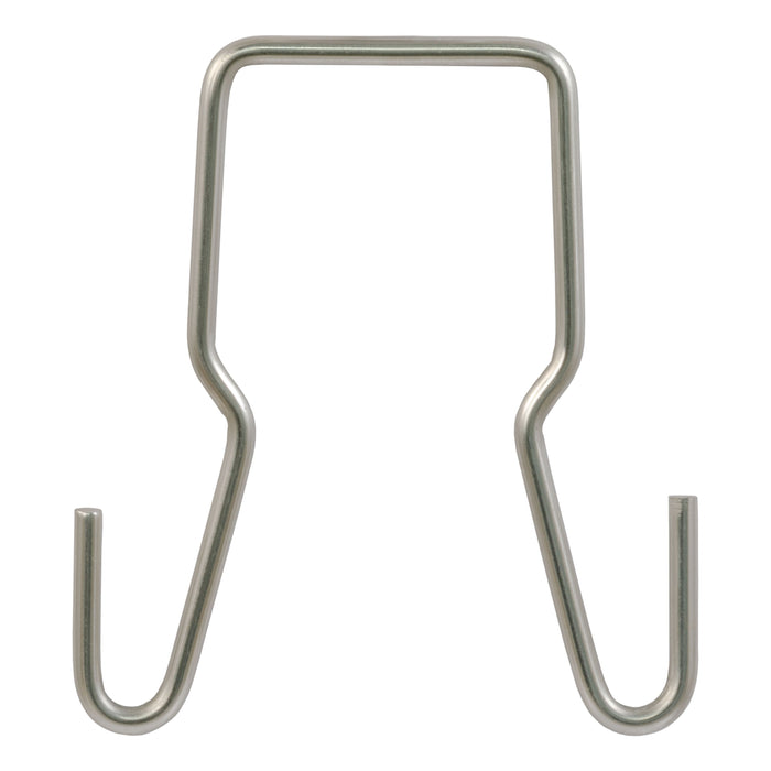 CURT Trailer Safety Chain Holder Bracket for 2-inch Shank, Clip-On Stainless Steel Hanger Hooks Model 45807