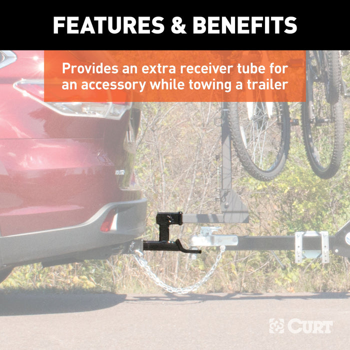 CURT Trailer Hitch Ball Mount, 2-Inch Receivers, 7,500 lbs, 1-Inch Hole, 2-In Drop Model 45810