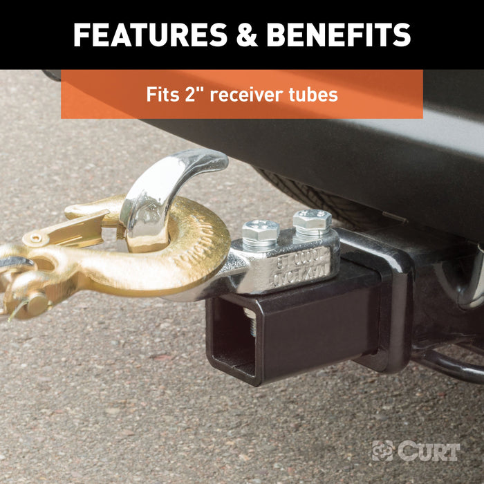 CURT Tow Hook Trailer Hitch Ball Mount, Fits 2-Inch Receiver, 10K Model 45825