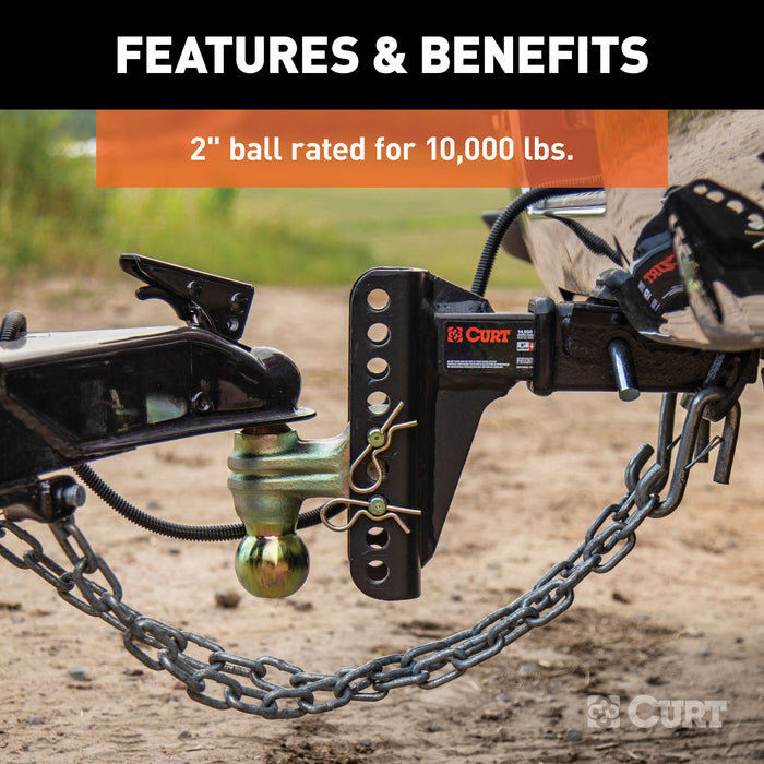 CURT Replacement Dual-Ball for Adjustable Trailer Hitch Ball Mount #45900 or #45926 Model 45912