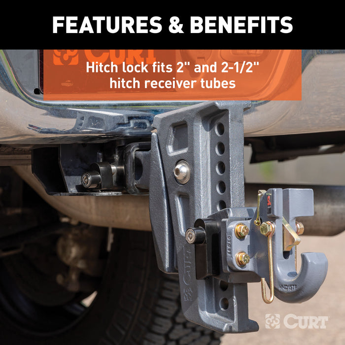 CURT Rebellion XD Tongue and Hitch Lock Set, 2 or 2-1/2-Inch Receiver Model 45932