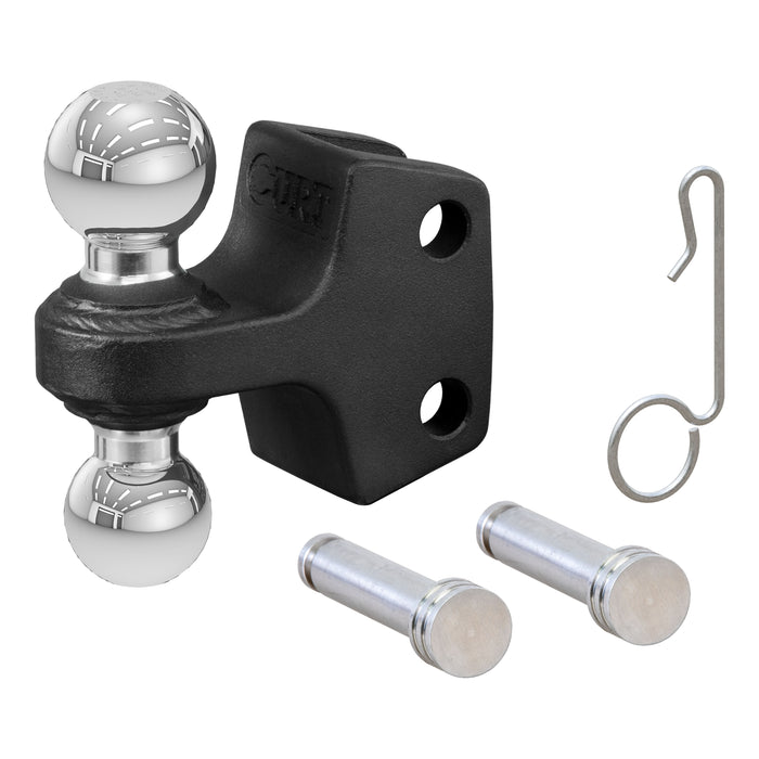 CURT Dual Ball Attachment for Weight Distribution Shank, 2 and 2-5/16-Inch, Up to 15,000 lbs Model 45933