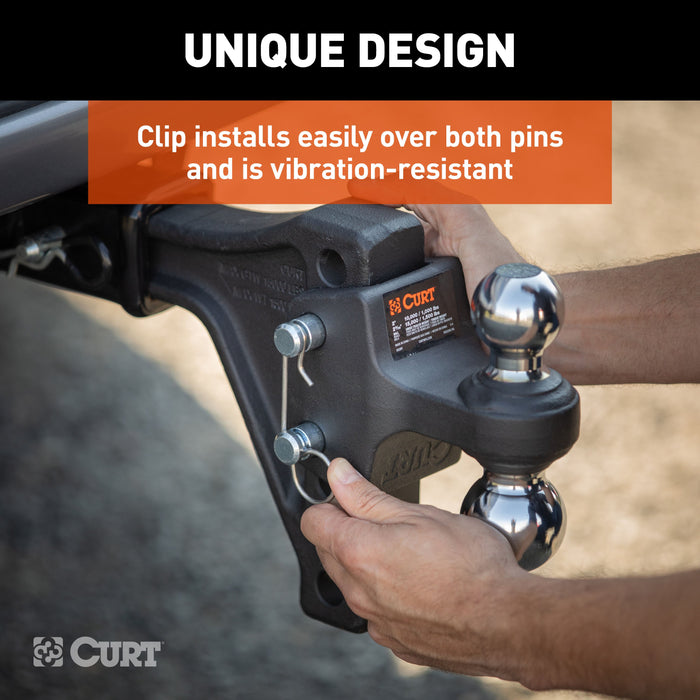 CURT Adjustable Trailer Hitch Ball Mount with Dual Ball, 2" Shank, Up to 15,000 lbs Model 45935