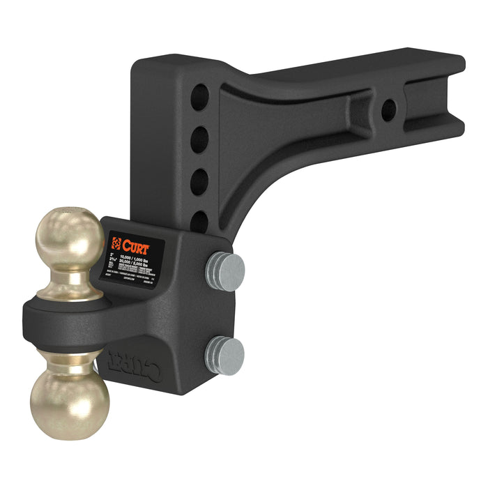 CURT HD Adjustable Hitch Ball Mount with Dual Ball, 2-1/2" Shank, Up to 20,000 lbs Model 45937