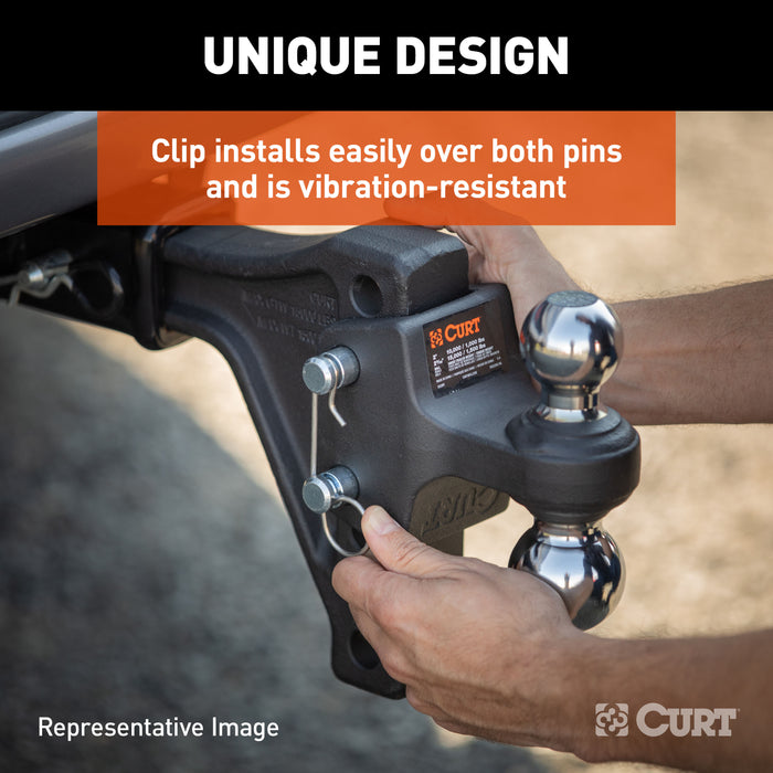 CURT HD Adjustable Hitch Ball Mount with Dual Ball, 2-1/2" Shank, Up to 20,000 lbs Model 45937