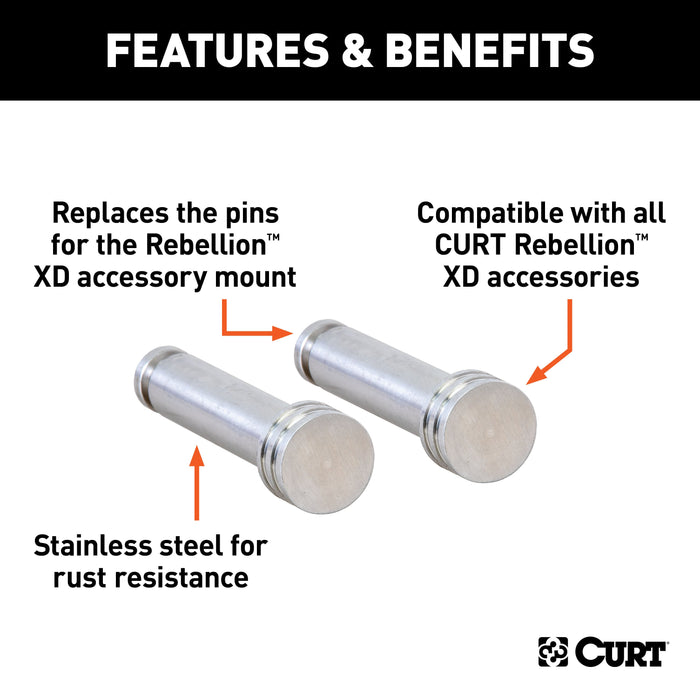 CURT Replacement Rebellion XD Accessory Mount Pins Model 45959