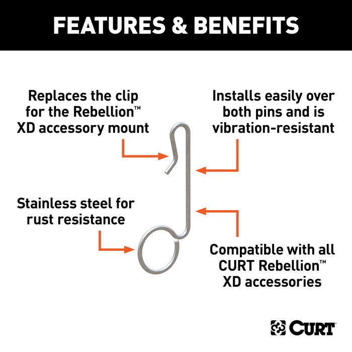 CURT Replacement Rebellion XD Accessory Mount Clip Model 45960