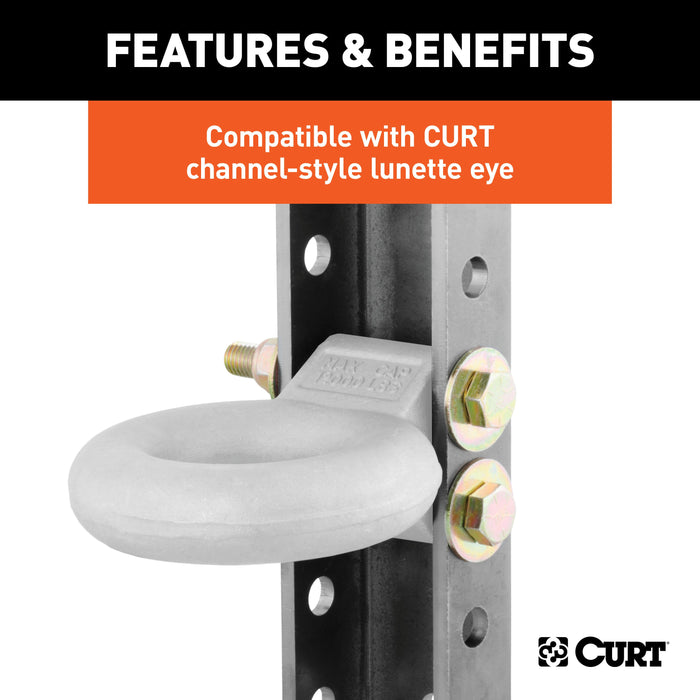 CURT Adjustable Lunette Ring or Coupler Channel 3-Inch ID x 11-3/4