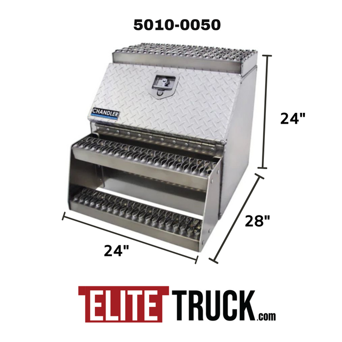 Chandler Step Truck Toolbox 24x28x24 Aluminum 5010-0050